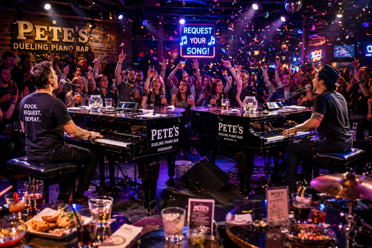 High Energy Dueling Piano Bar in Chicago for Groups and Dates